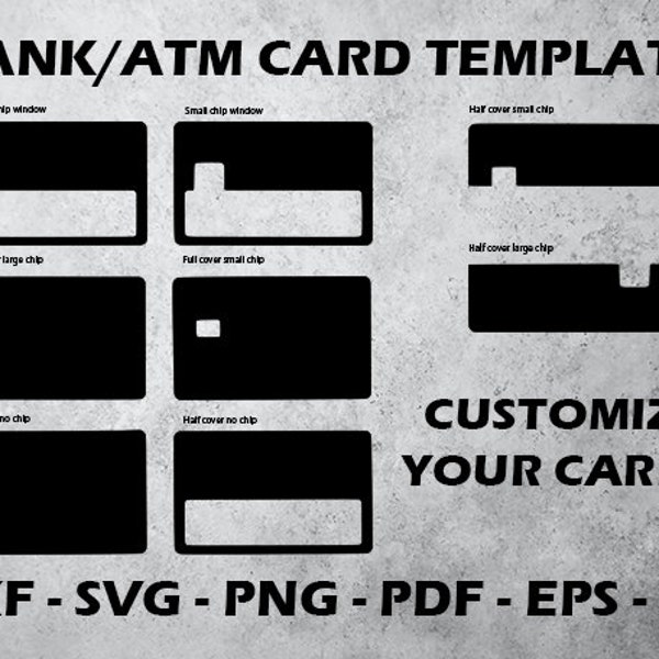 Modèle de skin de carte bancaire / ATM - Créez vos propres skins pour vos cartes!