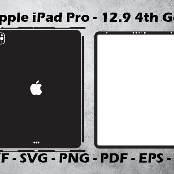 Apple iPad Pro 12.9" 4th Gen - Skin Cutting Template SVG Vector