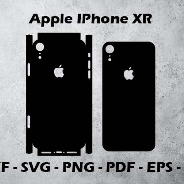 Iphone XR - Skin Cutting Template SVG Vector