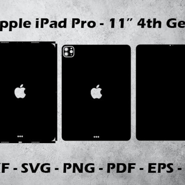 Apple iPad Pro - 11" (4th Gen) - Skin Cutting Template SVG Vector