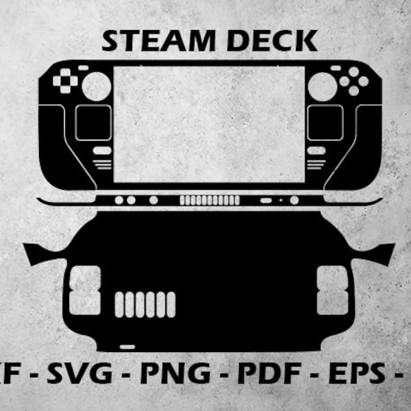 Steam Deck - Modèle de coupe de peau SVG Vector