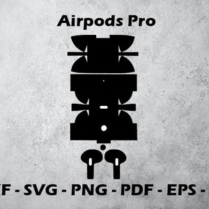 Apple Airpods Pro - Skin Cutting Template SVG Vector