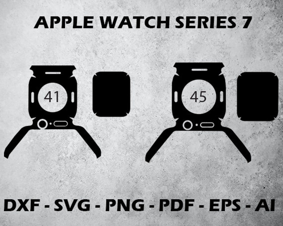 Watch Cut File Apple Watch Series 7 - Skin Cutting Template SVG Vector - Etsy