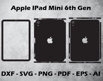 Apple iPad Mini 6 - Modèle de coupe de peau vecteur SVG