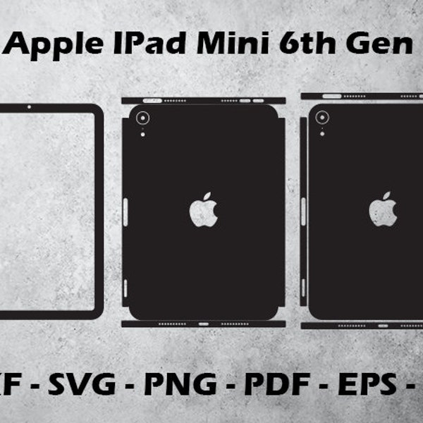 Apple iPad Mini 6 - Skin Cutting Template SVG Vector