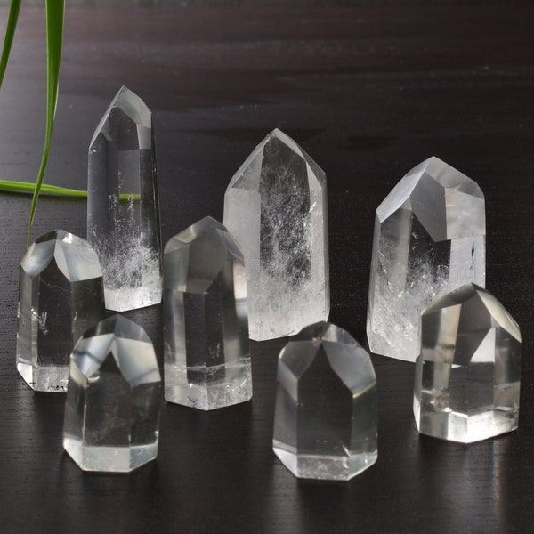 Bergkristallspitzen, klein, glasklar, poliert