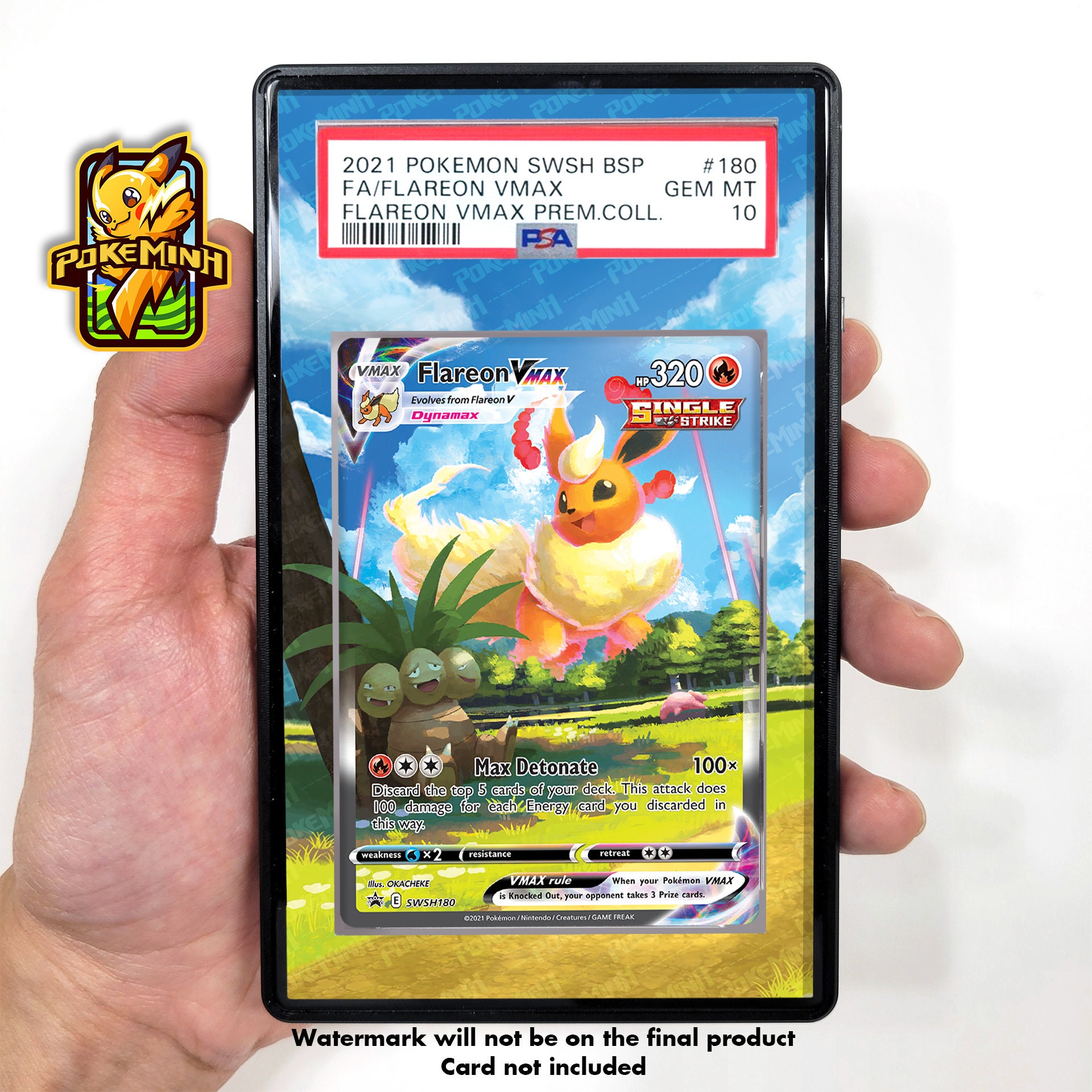 Flareon VMAX Alternate Art Custom Pokemon Graded Display Case - Etsy