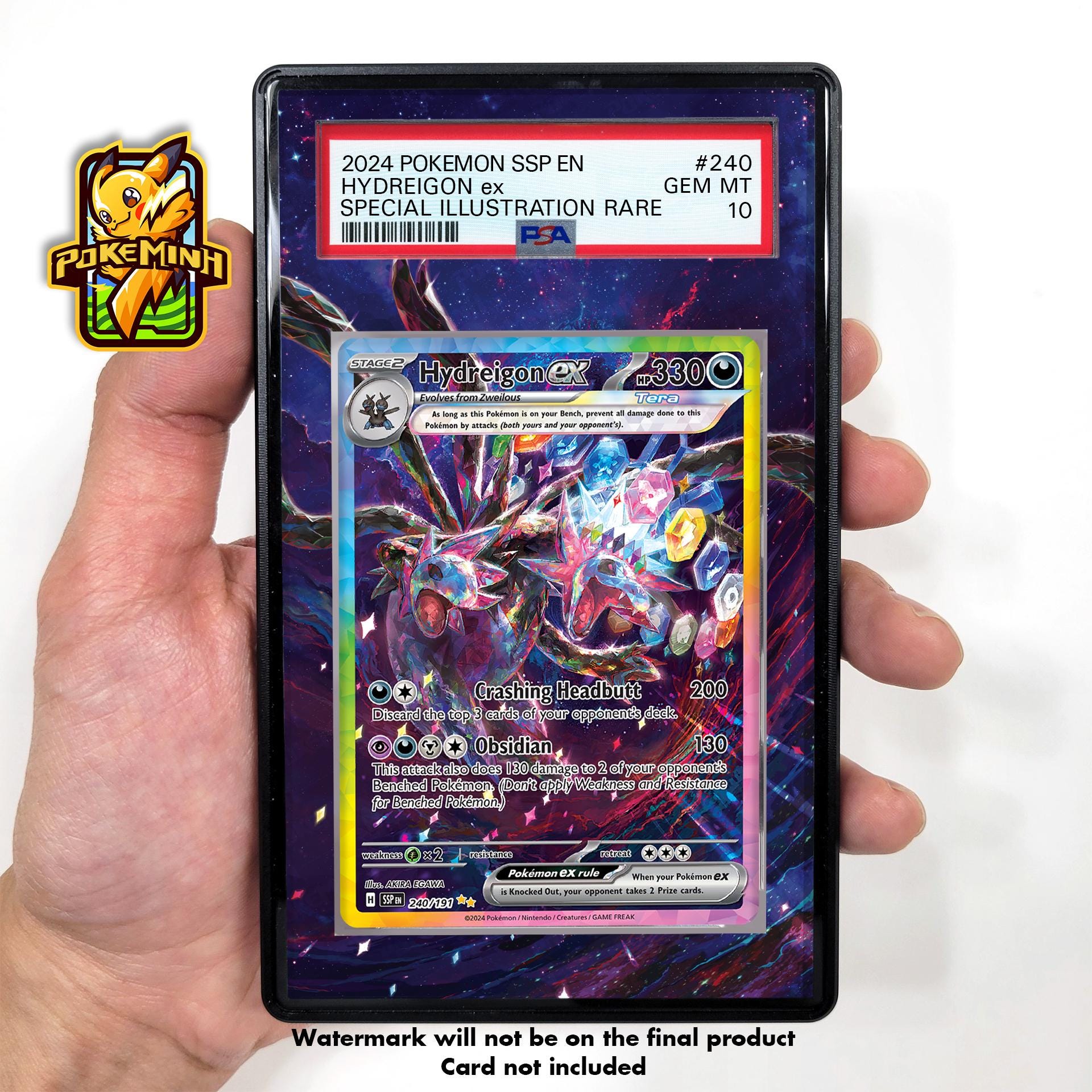 Hydreigon Tera EX SAR SIR Custom Pokemon Graded Display Case - Etsy