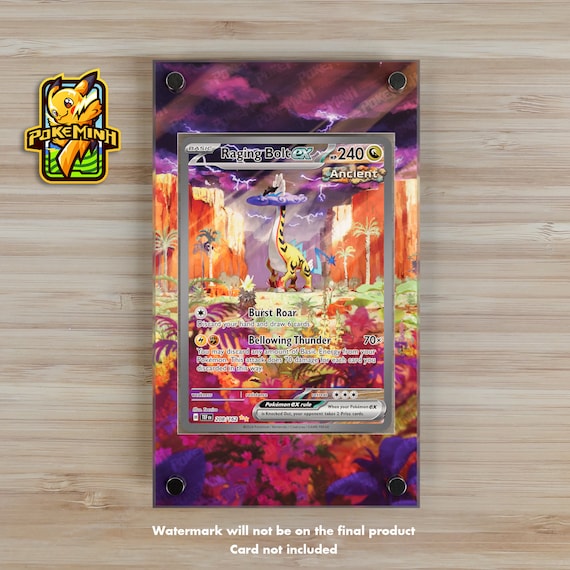 Raging Bolt EX SAR Custom Pokemon Card Display Case - Etsy