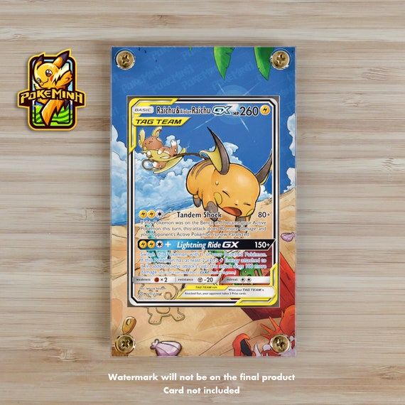 Raichu & Alolan Raichu GX Alternate Art Custom Pokemon Display Case - Etsy