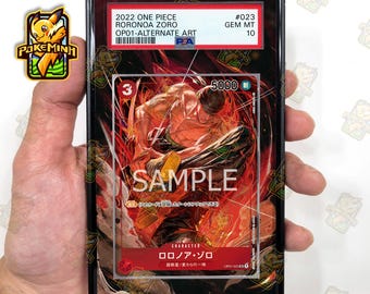 Zoro OP01-025 Alternate Art Custom One Piece Graded Display Case
