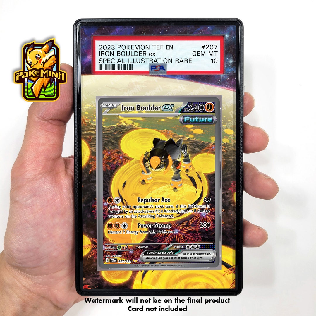 Iron Boulder EX SAR Custom Pokemon Graded Display Case - Etsy