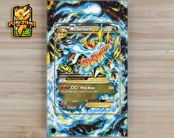 Mega Charizard X EX Custom Pokemon Display Case