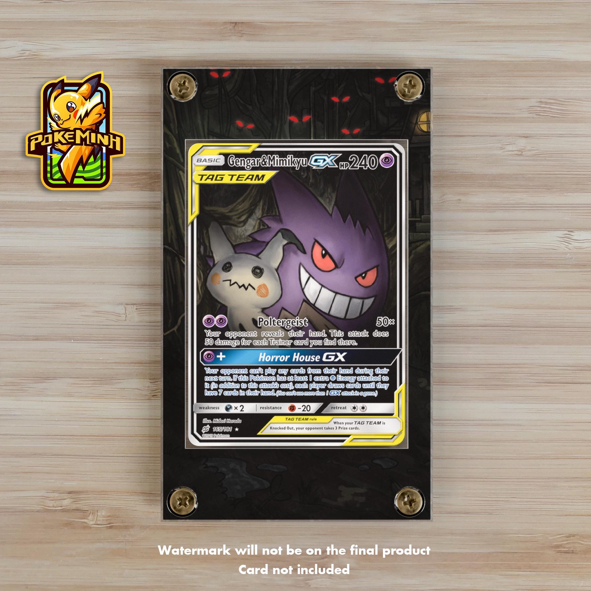 Gengar Mimikyu Alternate Art Custom Pokemon Display Case - Etsy