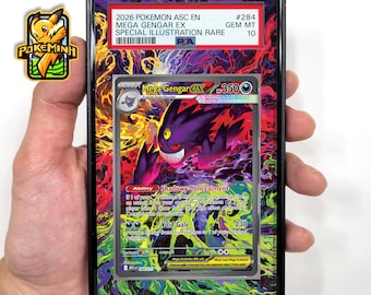 Mega Gengar EX SAR Custom Pokemon Graded Display Case