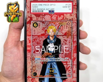 Sabo OP13-120 Red Manga Custom One Piece Graded Display Case