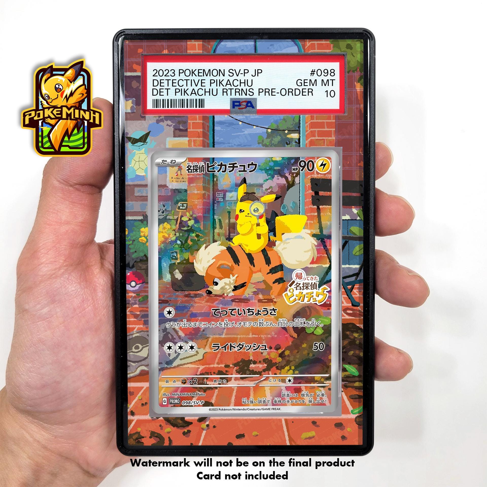 Pikachu Detective AR Promo Custom Pokemon Graded Display Case - Etsy Pikachu Detective AR Promo Custom Pokemon Graded Display Case - Etsy