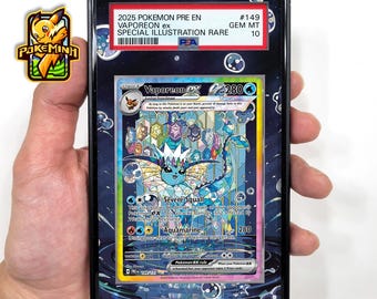 Vaporeon Tera EX SAR SIR Custom Pokemon Graded Display Case