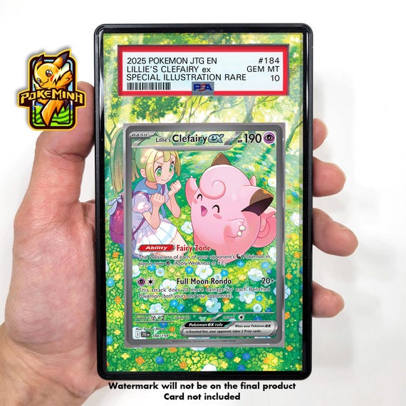 Lillie's Clefairy EX SAR Custom Pokemon Graded Display Case - Etsy Lillie's Clefairy EX SAR Custom Pokemon Graded Display Case - Etsy