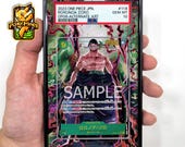 Zoro OP06-118 Alternate Art Custom One Piece Graded Display Case