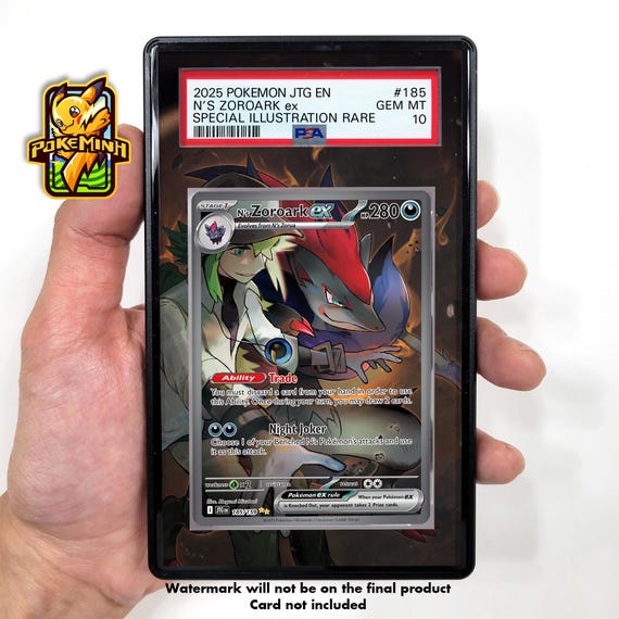N's Zoroark EX SAR Custom Pokemon Graded Card Display Case - Etsy
