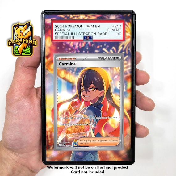 Carmine SAR Custom Pokemon Graded Display Case - Etsy