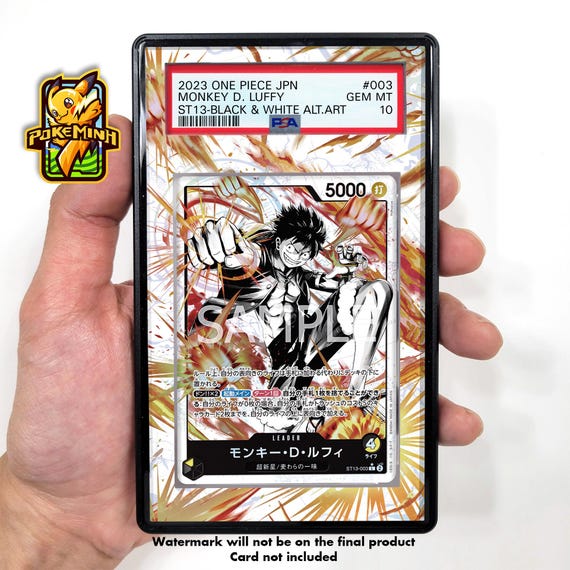 Monkey D. Luffy ST13-003 Custom One Piece Graded Display Case