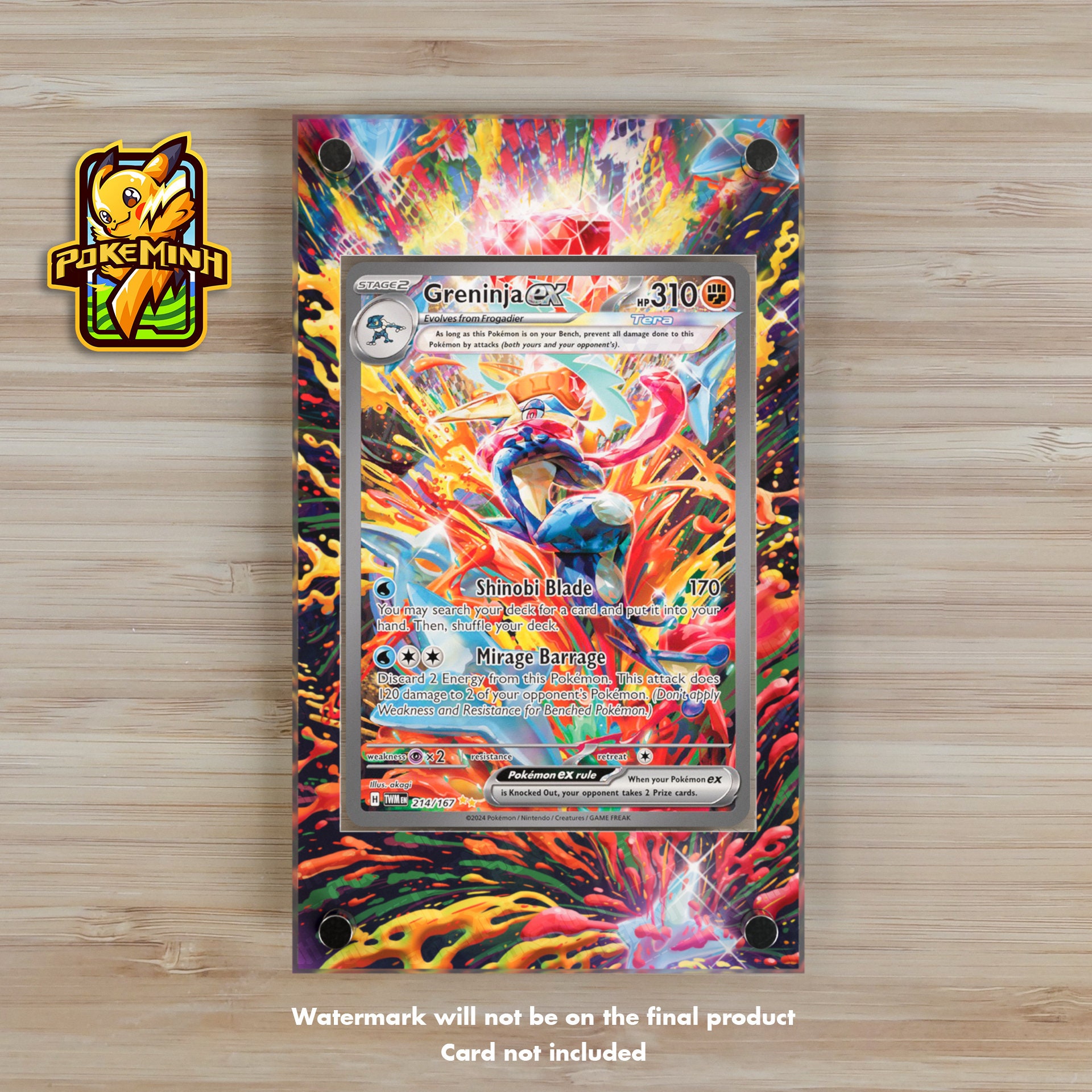 Greninja Tera EX SAR Custom Pokemon Display Case - Etsy