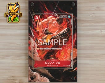 Vitrina personalizada de One Piece con arte alternativo Zoro OP01-025