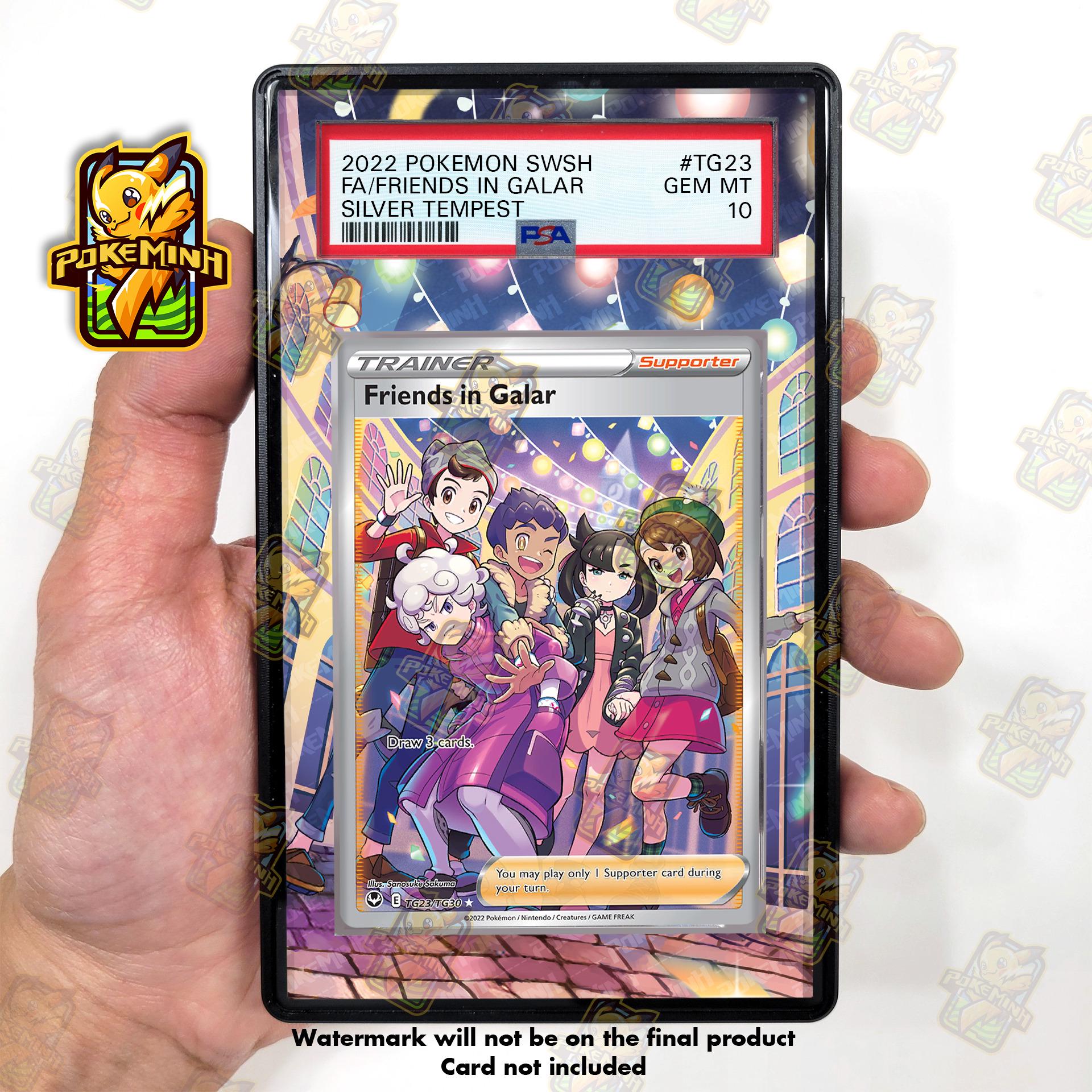 Friends in Galar Full Art Custom Pokemon Graded Card Display Case