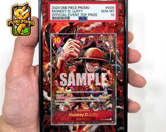 Monkey D. Luffy ST10-006 Top 8 Championship Promo Custom One Piece Graded Display Case