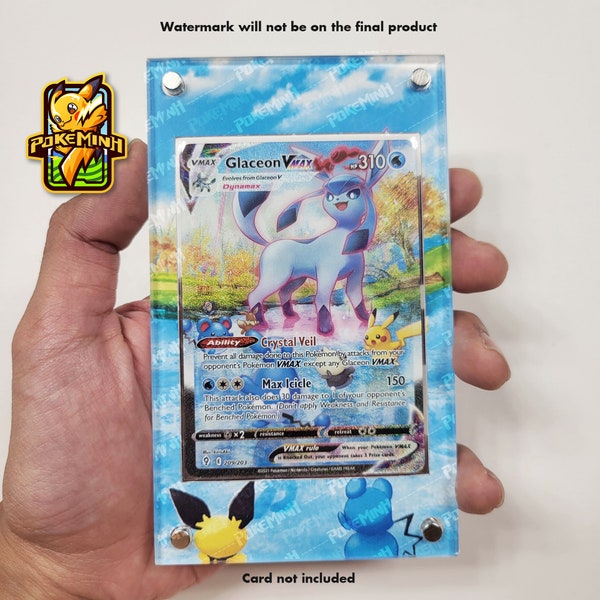 Glaceon VMAX Alternate Art Custom Pokemon Display Case