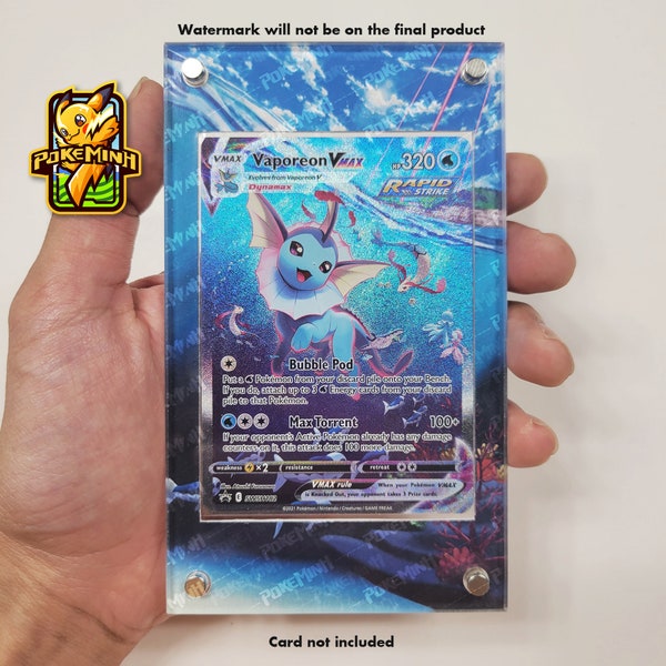 Vaporeon VMAX Alternate Art Custom Pokemon Display Case