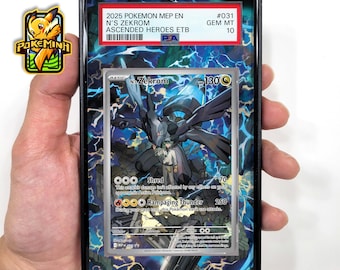 N's Zekrom AR Promo Custom Pokemon Graded Display Case
