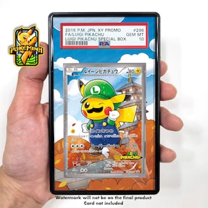 Luigi Pikachu 296/XY-P Vitrine graduée Pokemon personnalisée
