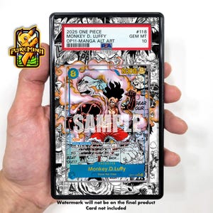 Monkey D. Luffy OP11-118 Manga Custom One Piece Graded Display Case