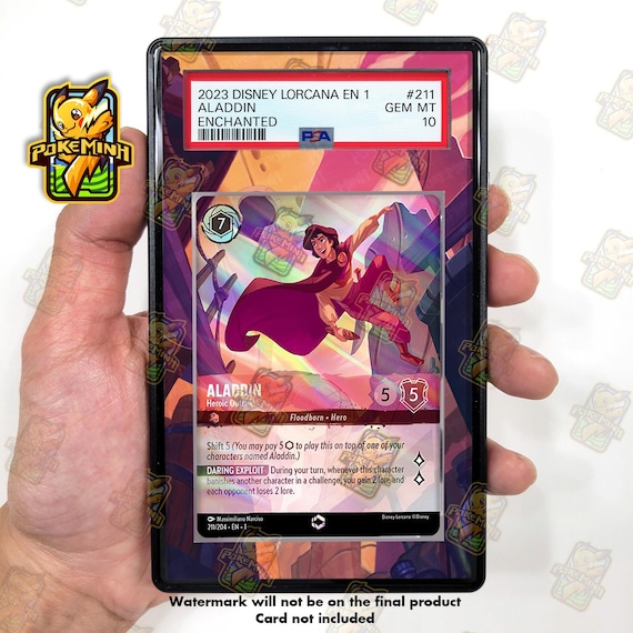 Aladdin Heroic Outlaw Enchanted Custom Disney Lorcana Graded