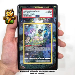 Présentoir de cartes graduées Pokemon personnalisé Mew AR