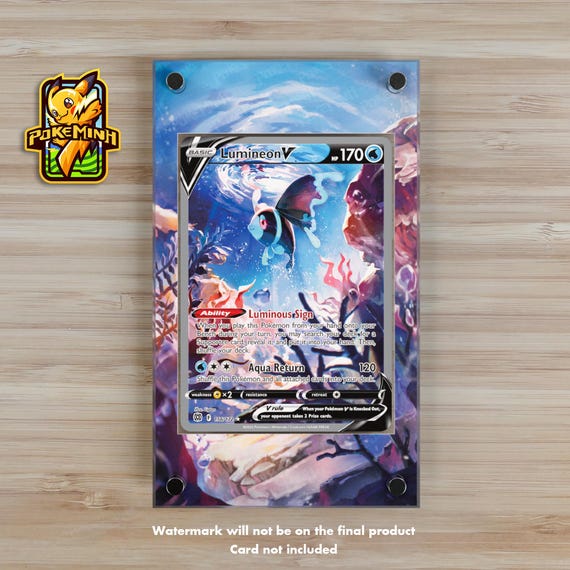 Lumineon V Alternate Art Custom Pokemon Display Case - Etsy Lumineon V Alternate Art Custom Pokemon Display Case - Etsy