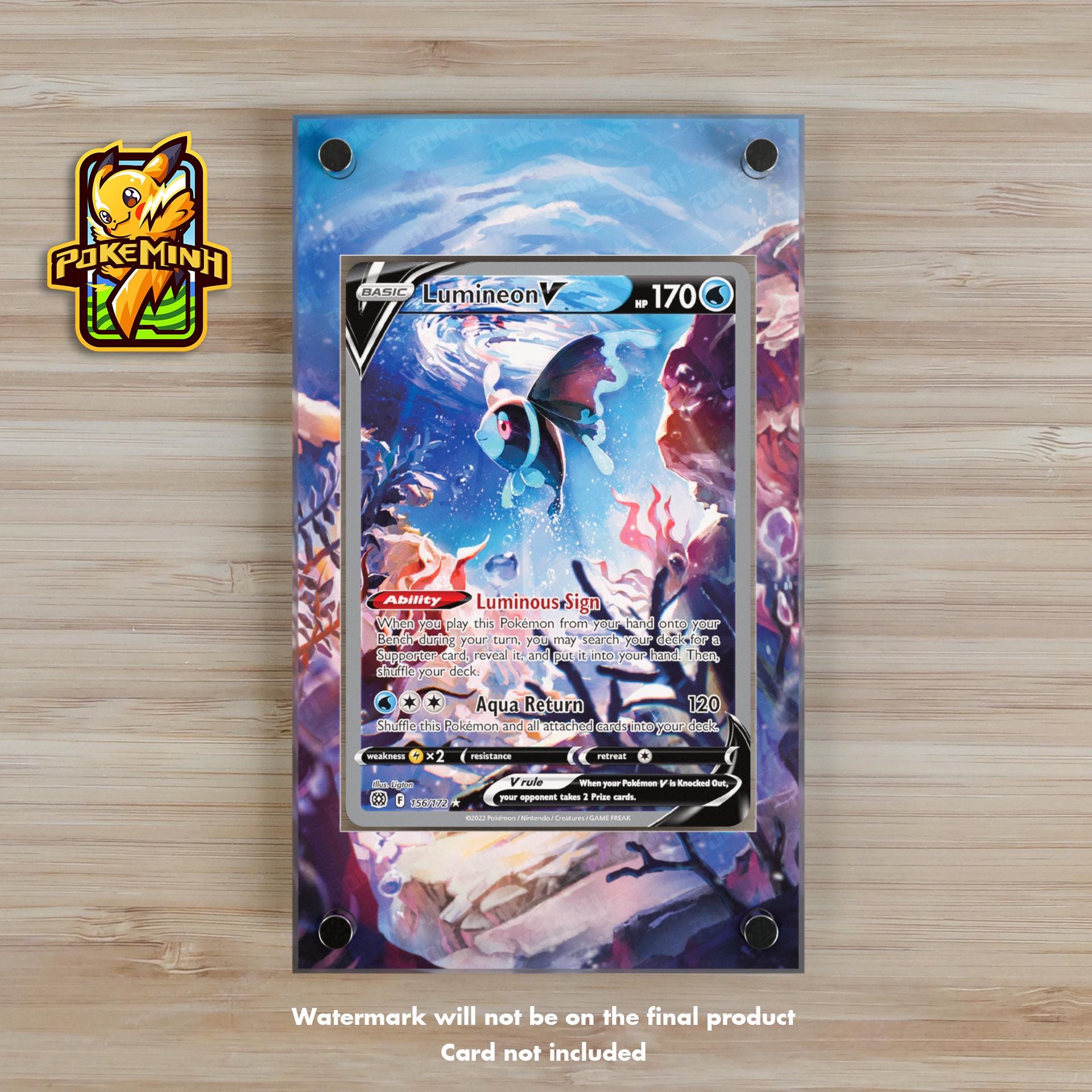 lumineon v pokemon card value Pokmon TCG Lumineon V Alt Art 156/172 Brilliant Stars Ultra Rare