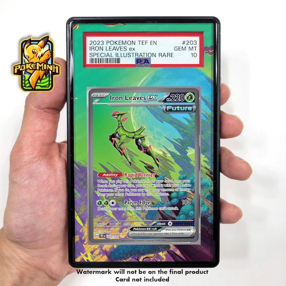 Iron Leaves EX SAR Custom Pokemon Graded Display Case - Etsy Iron Leaves EX SAR Custom Pokemon Graded Display Case - Etsy