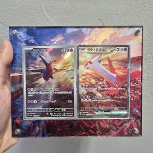 Vitrine personnalisée pour cartes Pokémon SAR Latias et Latios