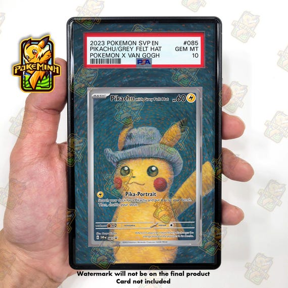 Pikachu Van Gogh Promo Custom Pokemon Graded Card Display Case - Etsy