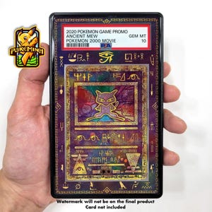 Ancienne vitrine graduée Pokemon personnalisée Mew