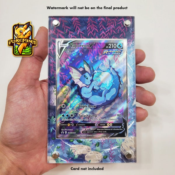 Vaporeon V Alternate Art Custom Pokemon Display Case