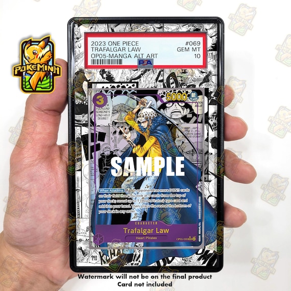 Trafalgar Law OP05-069 Manga Custom One Piece Graded Display Case