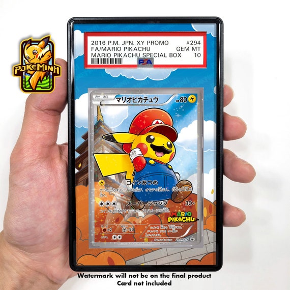 Mario Pikachu 294/XY-P Custom Pokemon Graded Display Case - Etsy