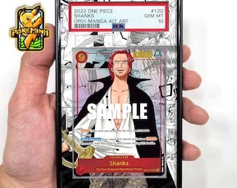 Shanks OP01-120 Manga Custom One Piece Graded Display Case
