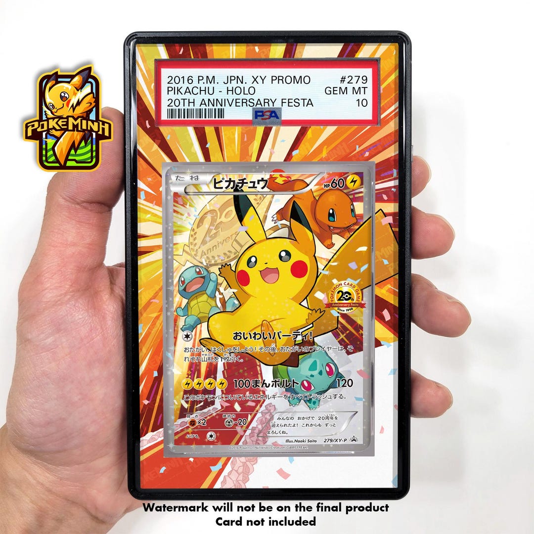 Pikachu 279 XY-P Custom Pokemon Graded Display Case - Etsy Pikachu 279 XY-P Custom Pokemon Graded Display Case - Etsy