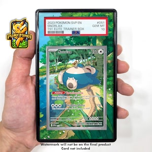 Snorlax AR Promo - Vitrine graduée Pokemon personnalisée